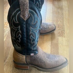 Double H Grissom Boots, Size 10 D, Union made in USA, Like New, Soft Square Toe.
